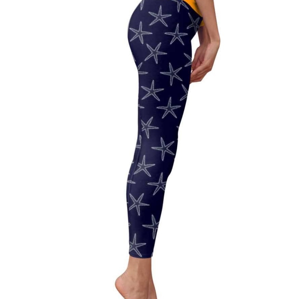 Charlies Project OS One Size Navy Blue Starfish Leggings NWT w Original Dust Bag